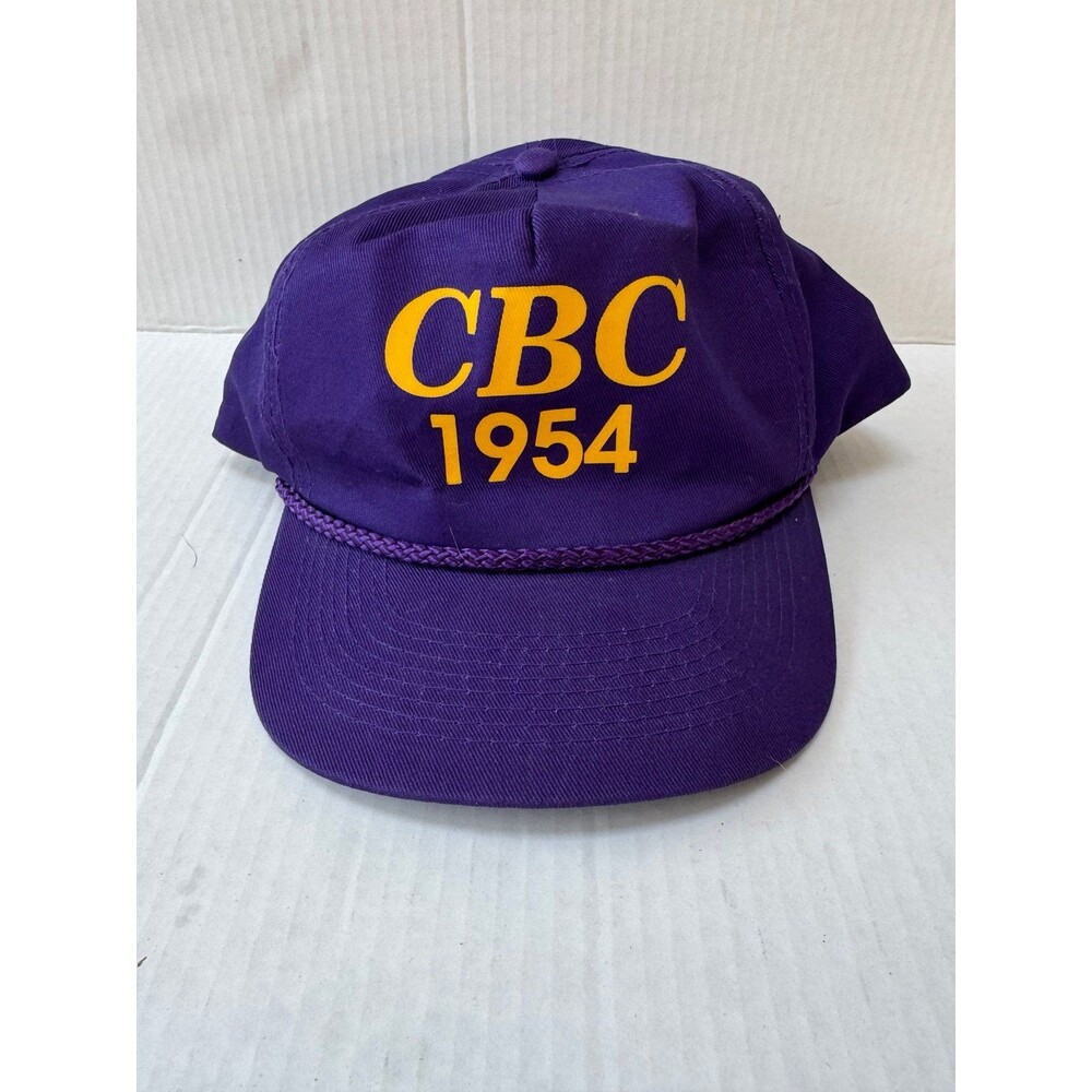 Vintage 1954 CBC Christian Brothers College High School Hat SnapBack Purple